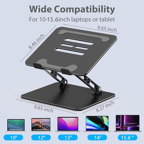 Eco-Friendly Adjustable Laptop Stand for Desk, Metal Foldable Laptop Riser Holder, Set