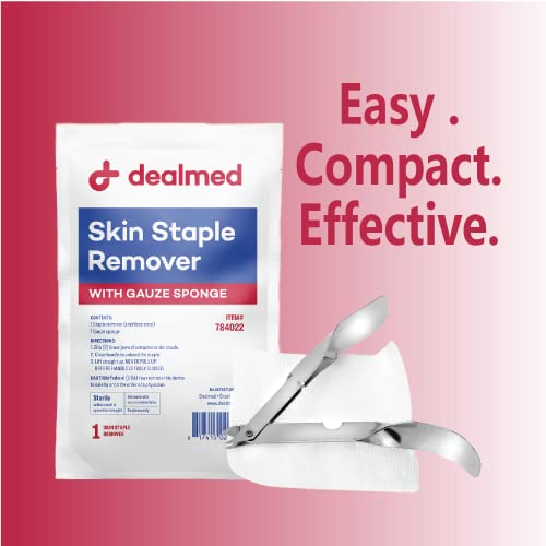 Dealmed Sterile Staple Removal Kit, Includes Staple Remover and for Daily Use