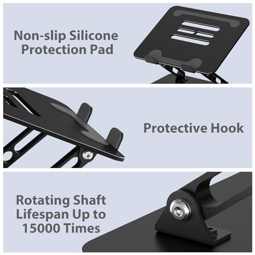 Eco-Friendly Adjustable Laptop Stand for Desk, Metal Foldable Laptop Riser Holder, Set